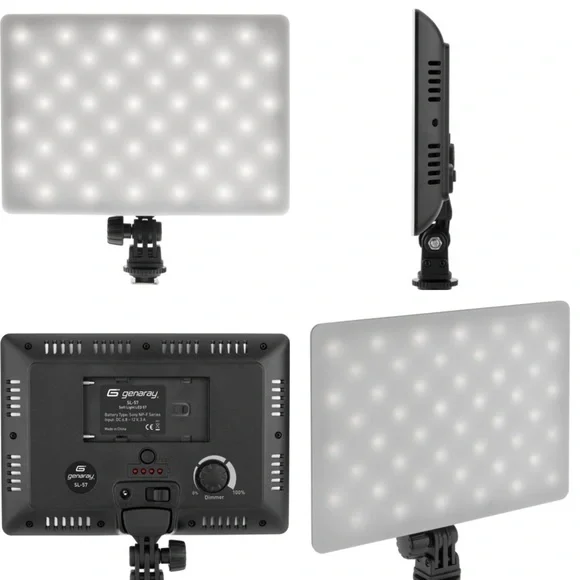 NWT Genaray SL-57 LED Video Light + Magnus Micropod Tabletop Tripod Lighting Set