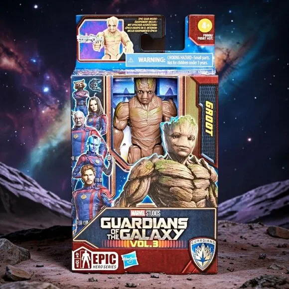 Marvel Guardians of the Galaxy Vol. 3 Groot Action Figure, Hasbro Epic Hero
