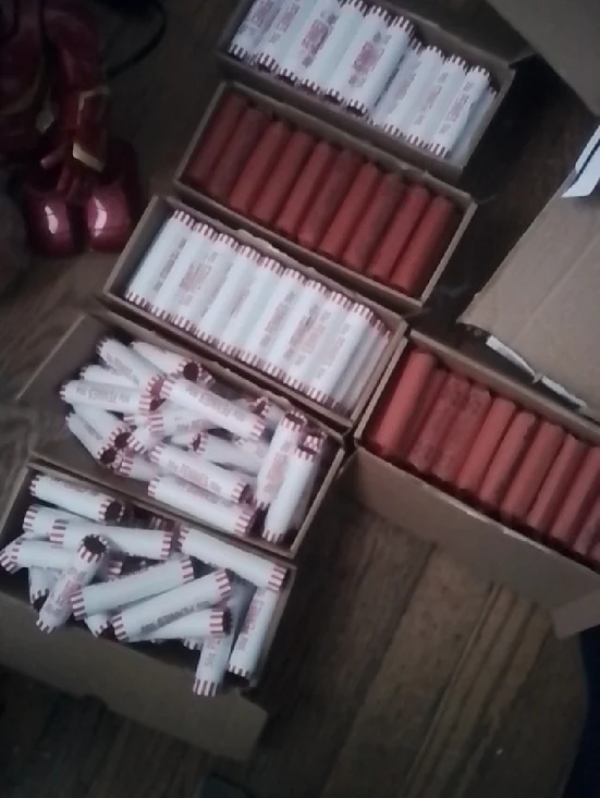 Penny Red and White 8 Rolls Lot
