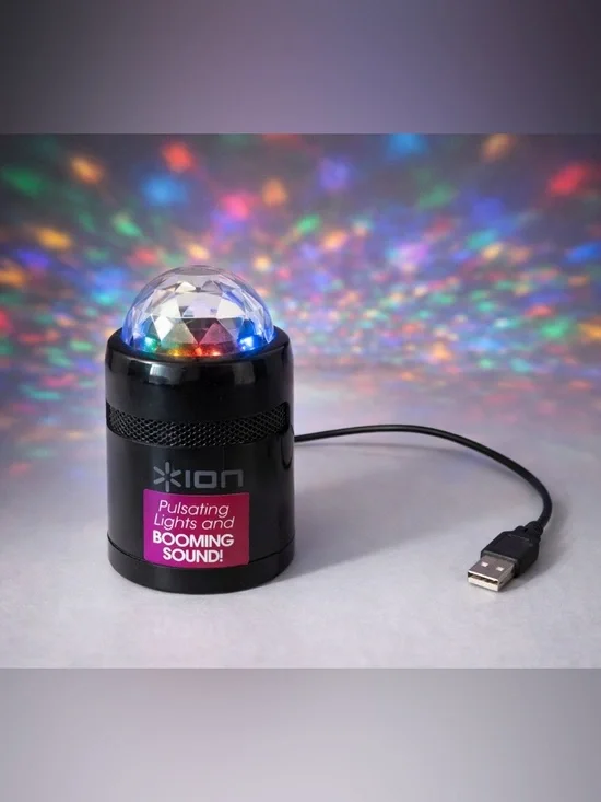 USB Disco Light - Black - Pulsating Multi-Color Party Projector