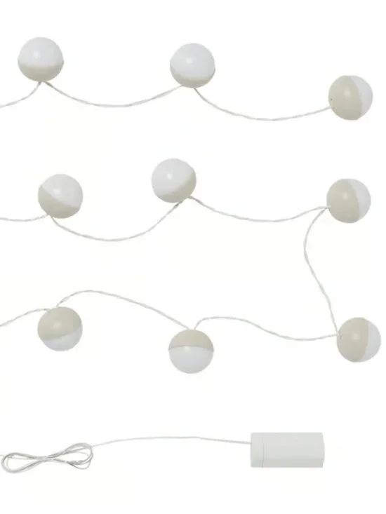 SOLVINDEN 706.192. LED string light with 12 lights, battery operated/beige white