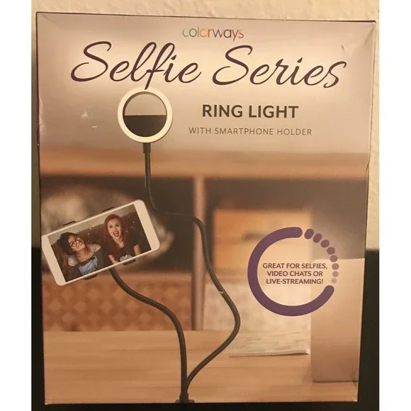 Selfie Series Ring Light With Smartphone Holder Great For Selfies Video Chats Or