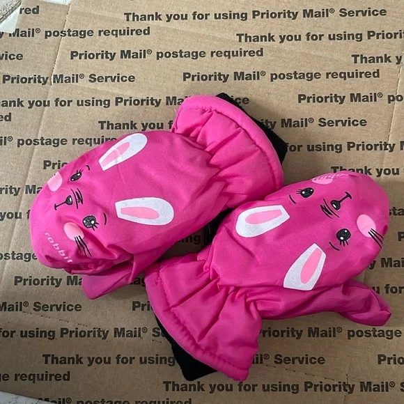 🪩 Rabbit Mittens -pink