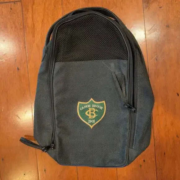 Vintage Canoe Brook Country Club Golf Shoe Bag Black Mesh Travel Locker Bag
