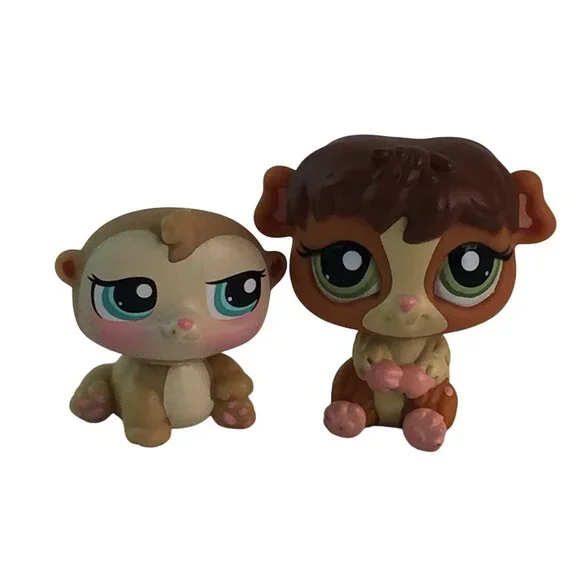 Littlest Pet Shop LPS #2148 Brown Guinea‎ Pig #1478 Tan Hamster Figures