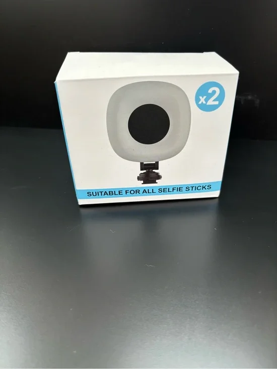 2-Pack Portable White Selfie Ring Light for Cameras & Smartphones