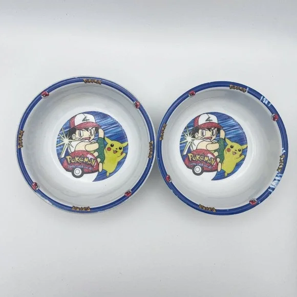 Pokémon Cereal Bowls - 1999 Collectible - Vintage - SET OF 2