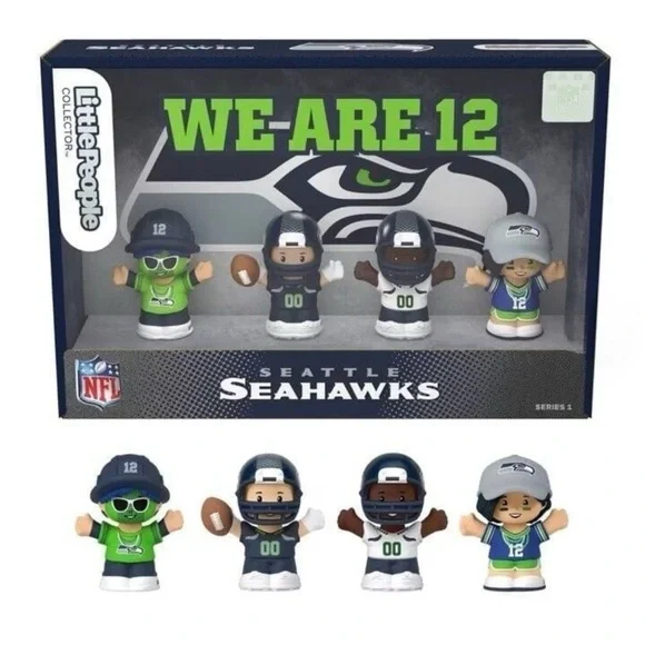Fisher-Price Little People Seattle Seahawks collectible set- New in box!