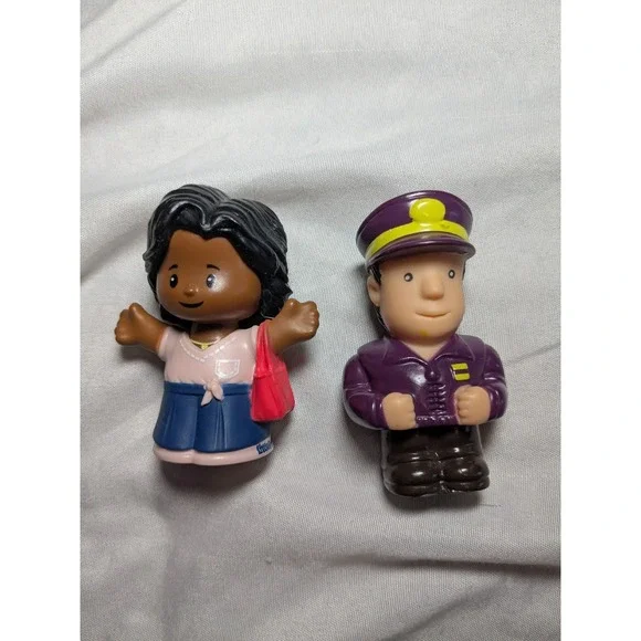Little People Figure And Battat School Bus Driver (2 Figures)