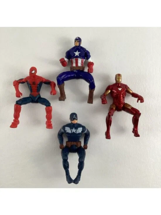 Marvel Avenger Hero Riders Seated Figure Lot Captain America Spider-Man Iron Man