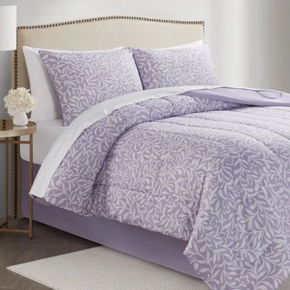 SUPER SALE ** BRAND NEW ** 8 PC Lavender Floral Comforter Set