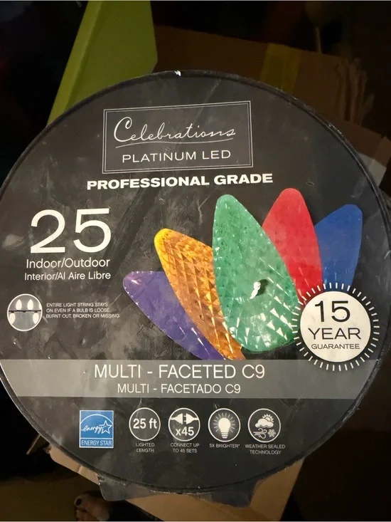 Multi-Colored C9 Indoor/Outdoor Light Set