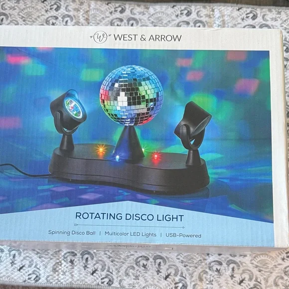 Rotating Disco Light with Multicolor LED - New in Box!!