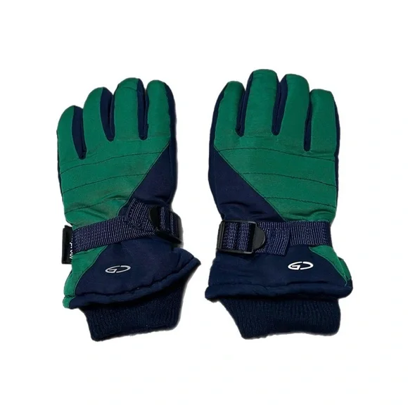 3M Thinsulate One Size Kids Boys Navy Green Winter Gloves Mittens Accessories