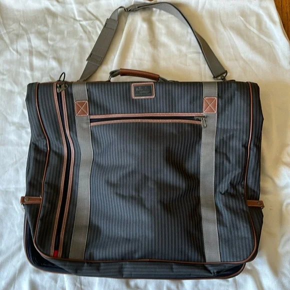 Ricardo Beverly Hills new large suit folded mens leather garment luggage bag