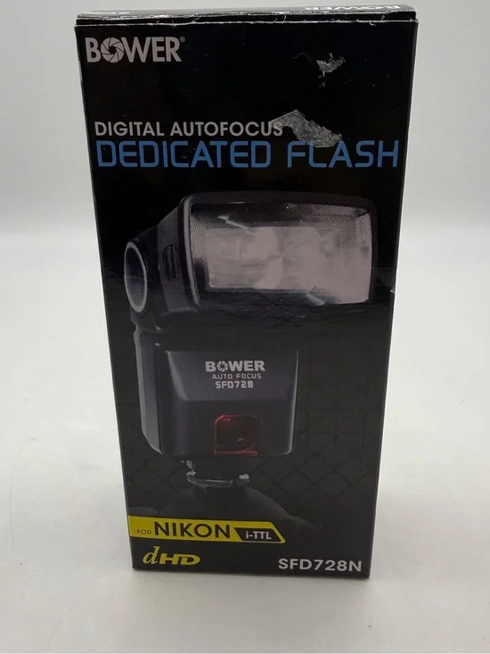 Bower SFD728N Digital Auto Focus Flash for Nikon i-TTL Brand New Open Box