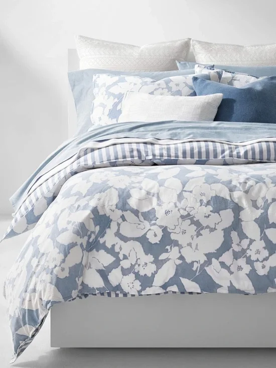Ralph Lauren Willa Reversible Floral & Stripe Full/Queen Duvet