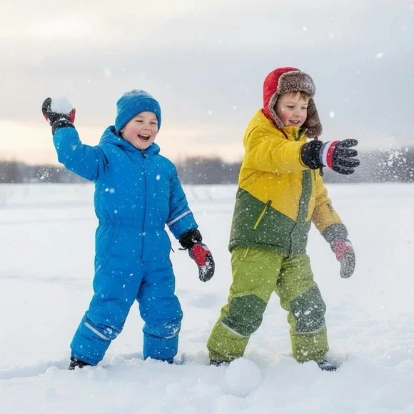 S/M Kids Thinsulate Ski Gloves – Red Black Gray Waterproof
