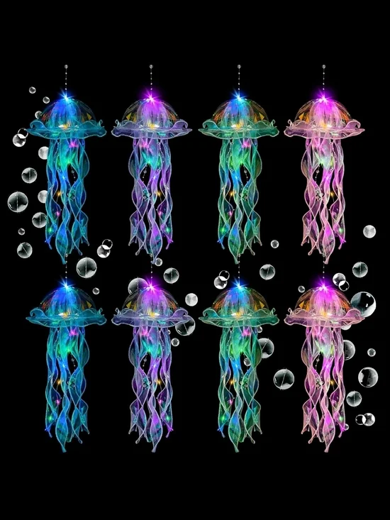 LED Jellyfish Hanging Party Lights - Multicolor