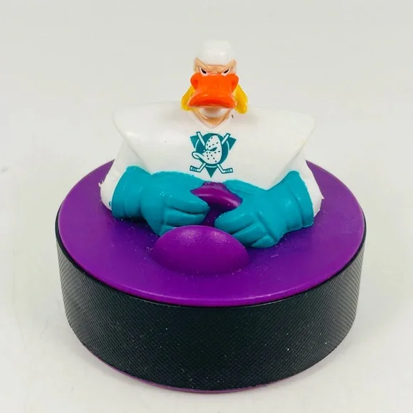 Vintage Mighty Ducks McDonald’s Nosedive Hockey Puck Figure Toy 1996