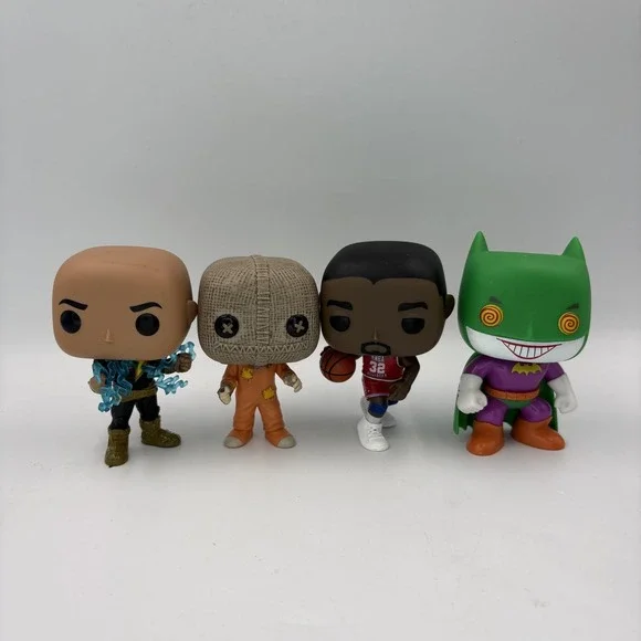 Funko Pop Vinyl Lot Of 4 Black Adam Sam Magic‎ Johnson Joker Loose Figures