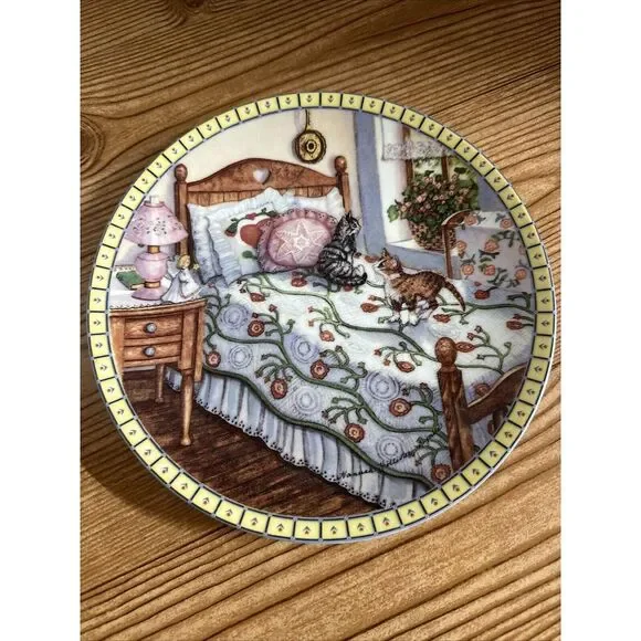 Edwin m. Knowles A Sunny Spot Collector‎ Cat Kitten Plate