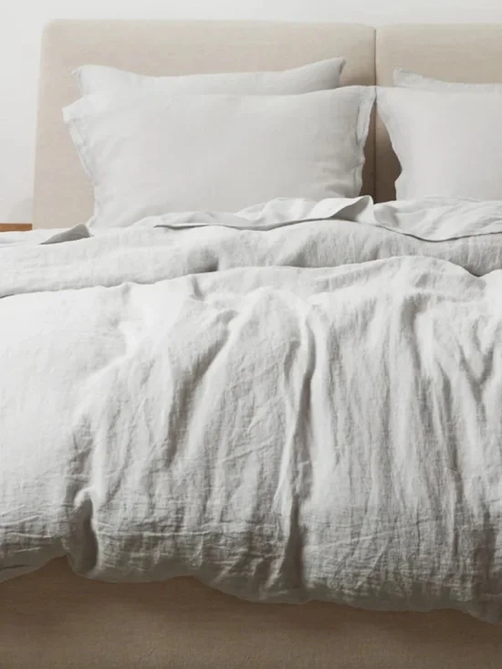 Parachute 100% Linen Duvet in Fog Full/Queen $330