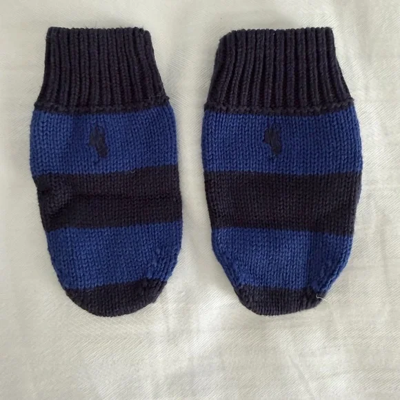 Polo by Ralph Lauren Blue and Black Striped kids Gloves