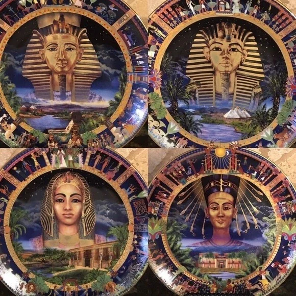 Bradford Exchange~POWER OF ANCIENT EGYPT~ 4 Plates NIB