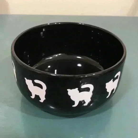Vintage Waechtersbach ceramic cat bowl.