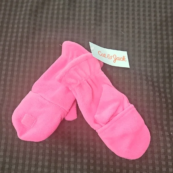 Cat & Jack, Pink, Fingerless Mittens, Sz 8-16
