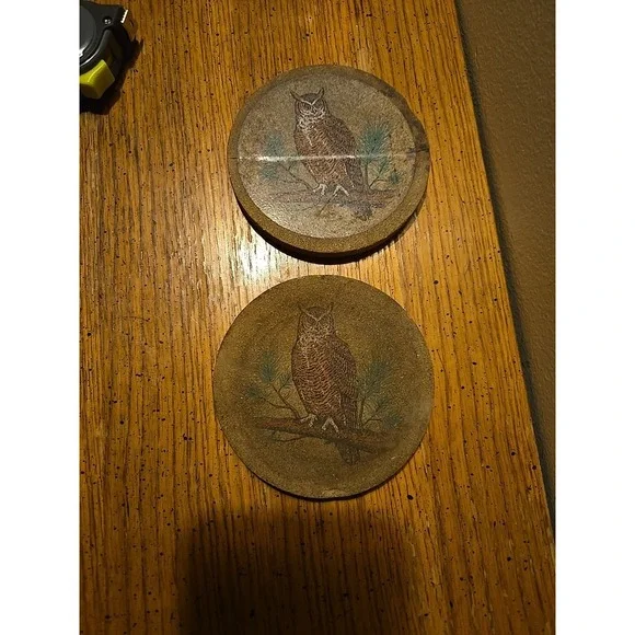 Vintage Owl Coaster Set