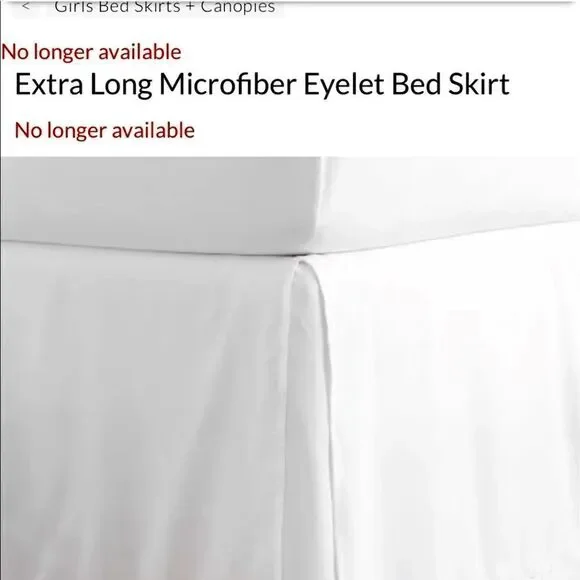 Pottery barn PB teen white eyelet bed skirt twin XL