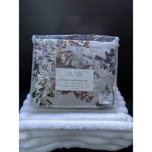Linden hazel 3‎ piece duvet set