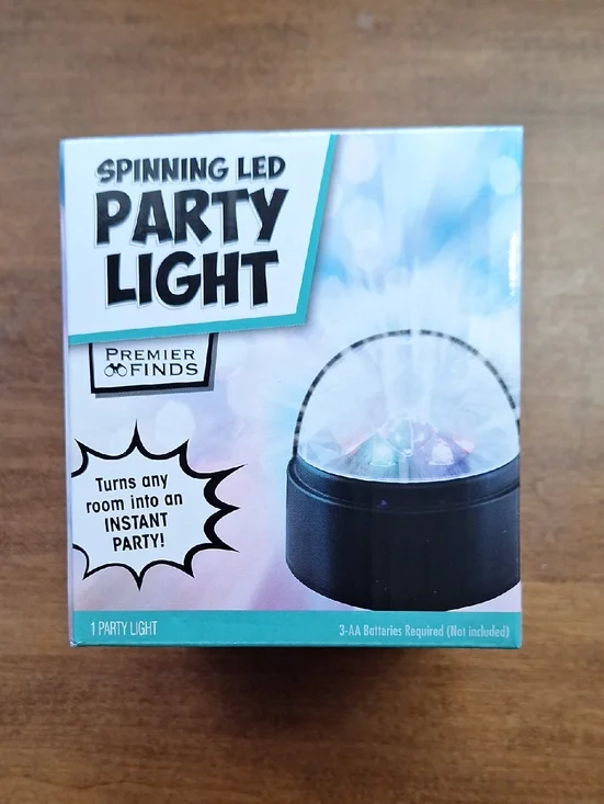 Spinning LED Party Light - Black
