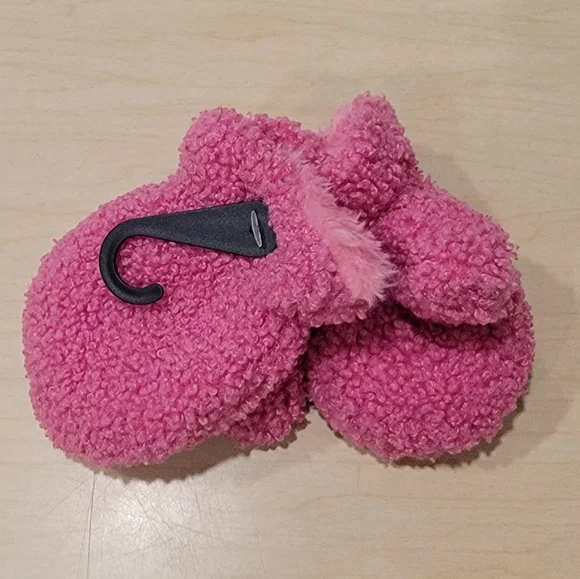 NWOT Baby Cozy Pink Fuzzy Mittens