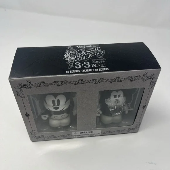 Disney Mickey & Goofy Orphan's Benefit 1934 Black White Vinylmation Set LE 2500