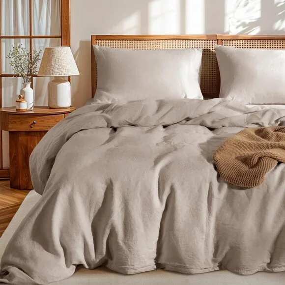 100% France Linen Duvet Cover Set 3 Pcs