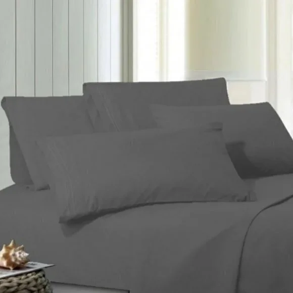 Royal Bamboo King Duvet Cover 3pc Set Nevada Gray