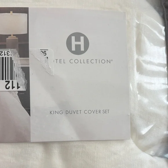 Hotel Collection Cream King Duvet Cover Set linen, Modal