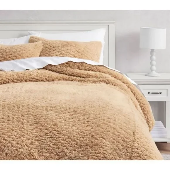 Pottery Barn Teen Cloud Faux Fur Duvet Cover F/Q