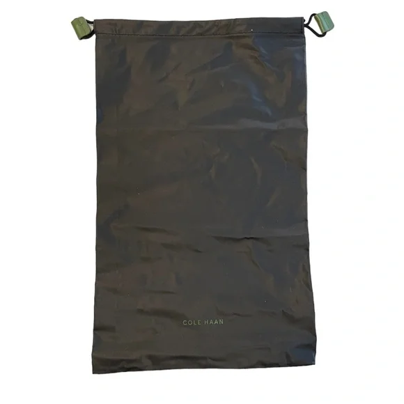 Cole Haan Shoe bag - Black w/ Green logo & Drawstring closure