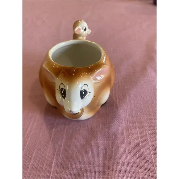 VTG Christopher Radko Shiny-Brite‎ Open Sugar Bowl Deer Friends Retired HTF