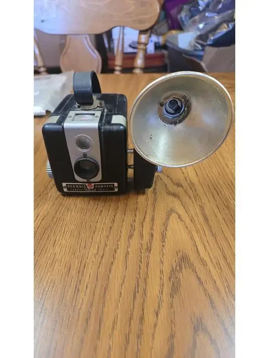 Vintage Kodak Brownie Hawkeye Camera with Flash