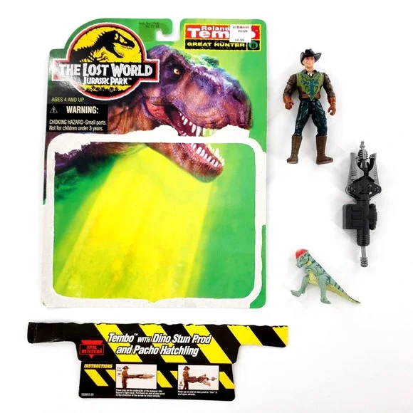 Vtg Jurassic Park Lost World Tembo Great Hunter & Pacho Hatchling No Knife