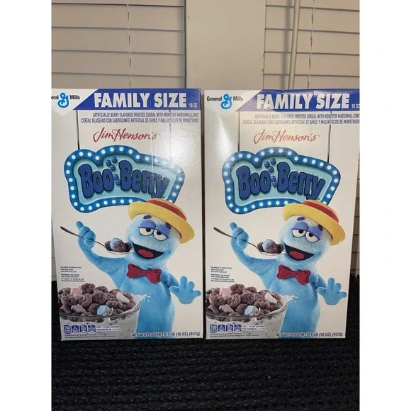 Boo Berry Cereal w/Monster Marshmallows, Kids Cereal, Limited Edition (2)‎