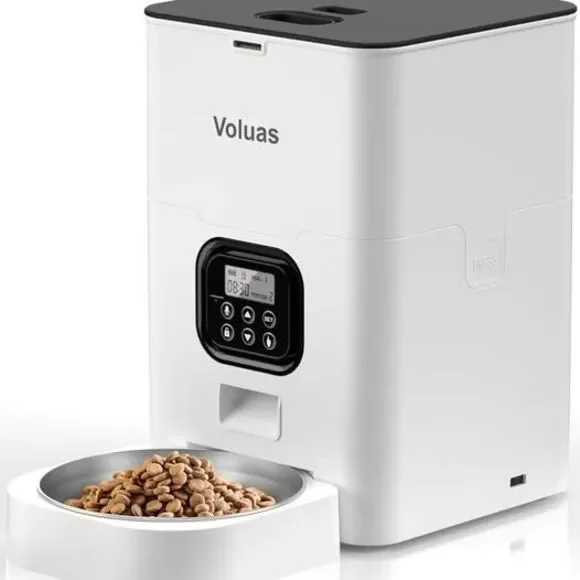 VOLUAS Automatic Feeders - Timed Pet Feeder for CatsDogs w/ Dry Food Dispenser