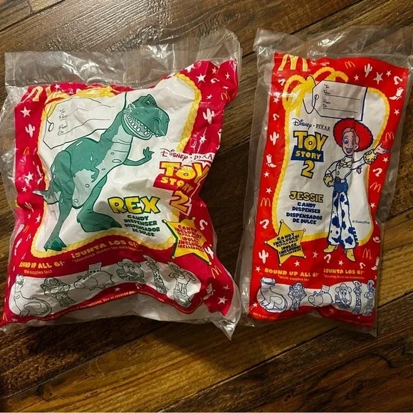 NIP Vintage 1999‎ Toy Story McDonald’s Toys Rex & Jessie Candy Dispenser
