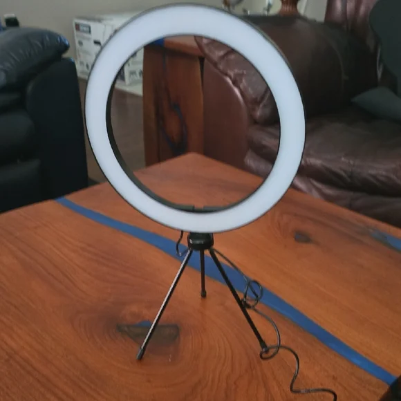 LED Ring Light + Tripod Stand - Black & White 3 Lights Mode & Brightness Level