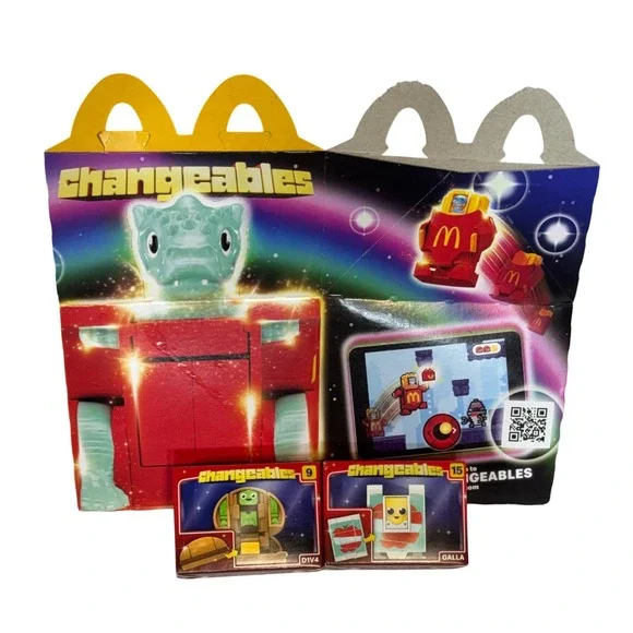 McDonalds Changeables Toy Set Happy Meal Box Transforming Toys GALA - D1V4